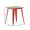 Flash Furniture 23.75 SQ Dining Table Brown Poly Top/Red Frame JJ-T14619-60-BRRD-GG - alternate 7